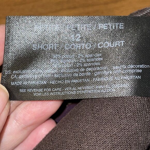 Gloria Vanderbilt Amanda Straight Leg Women's 12P Dark Brown Soft Denim Jeans - Picture 5 of 8